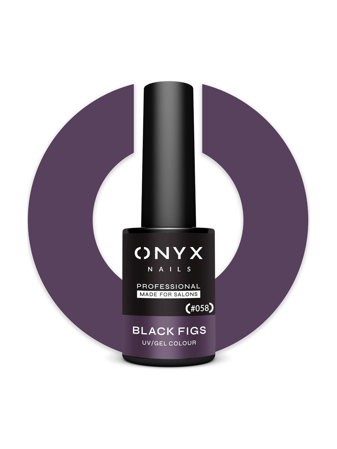Onyx Nails Gel Polish 058 Black Figs 7ml
