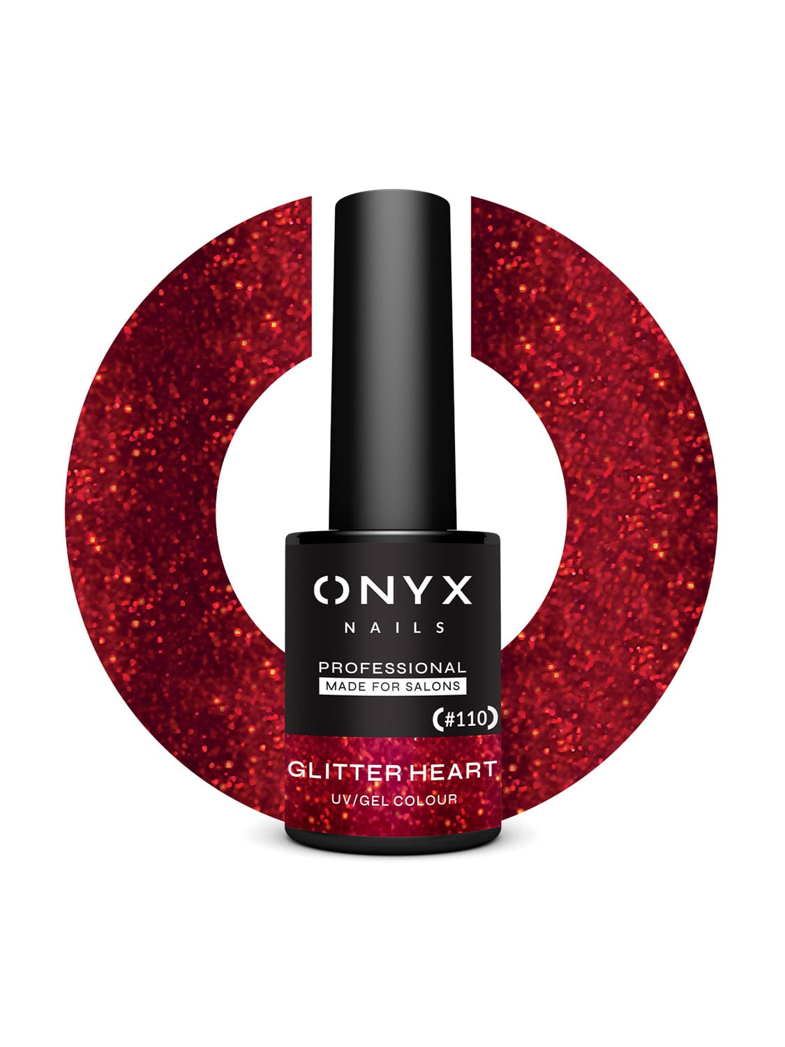 Onyx Nails Гель-лак 110 Glitter Heart 7 мл